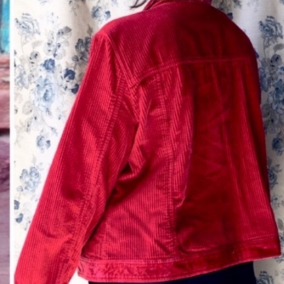 J. Jill Deep Red Corduroy Jacket - Picture 2 of 4